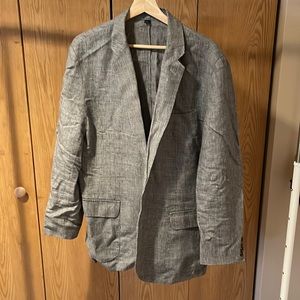 J. Crew Irish Linen Gray Blazer 42R